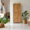 Yuki - Armoire De Rangement En Pin Massif Recyclé Naturel