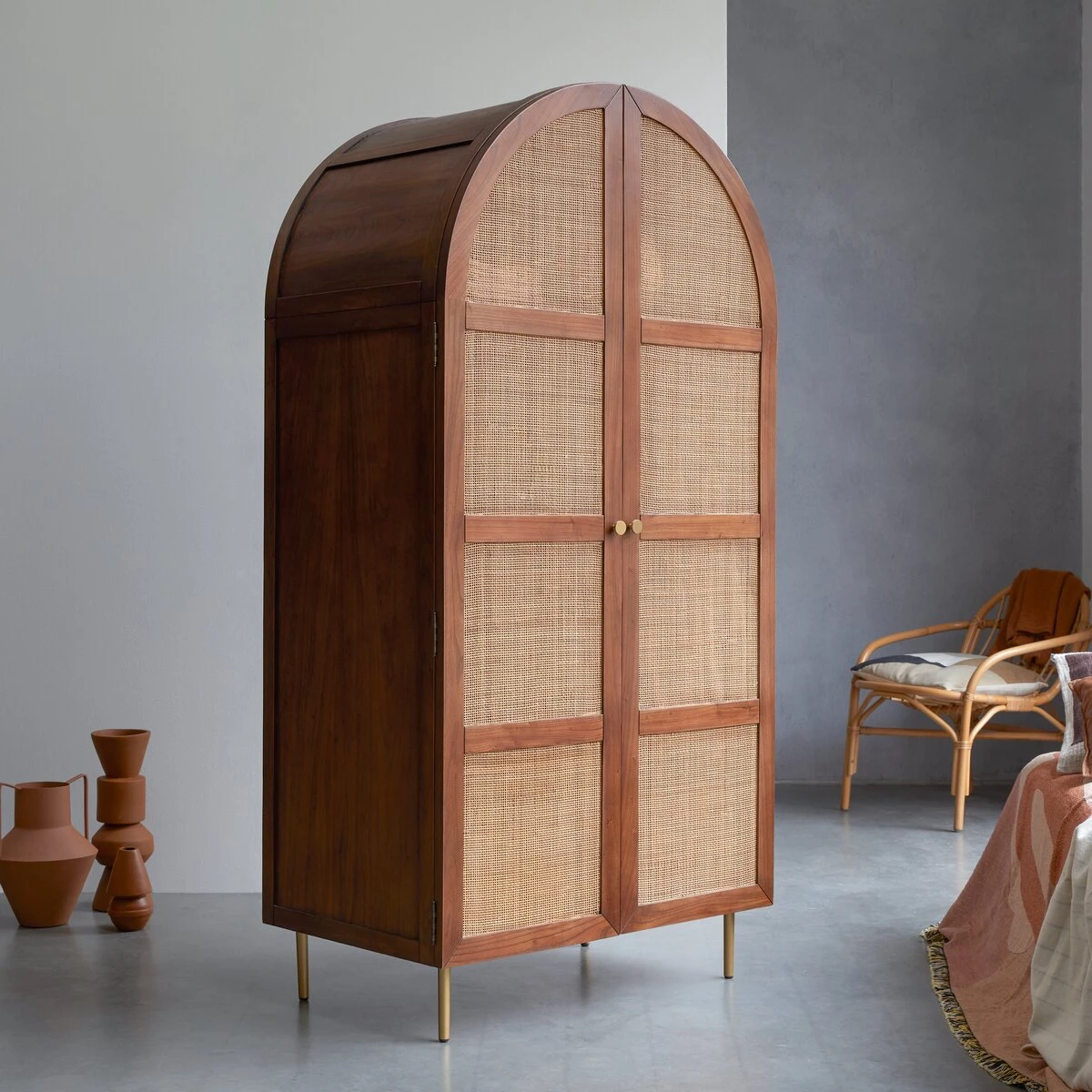 Lisbeth - Armoire En Orme Et Cannage – Image 6