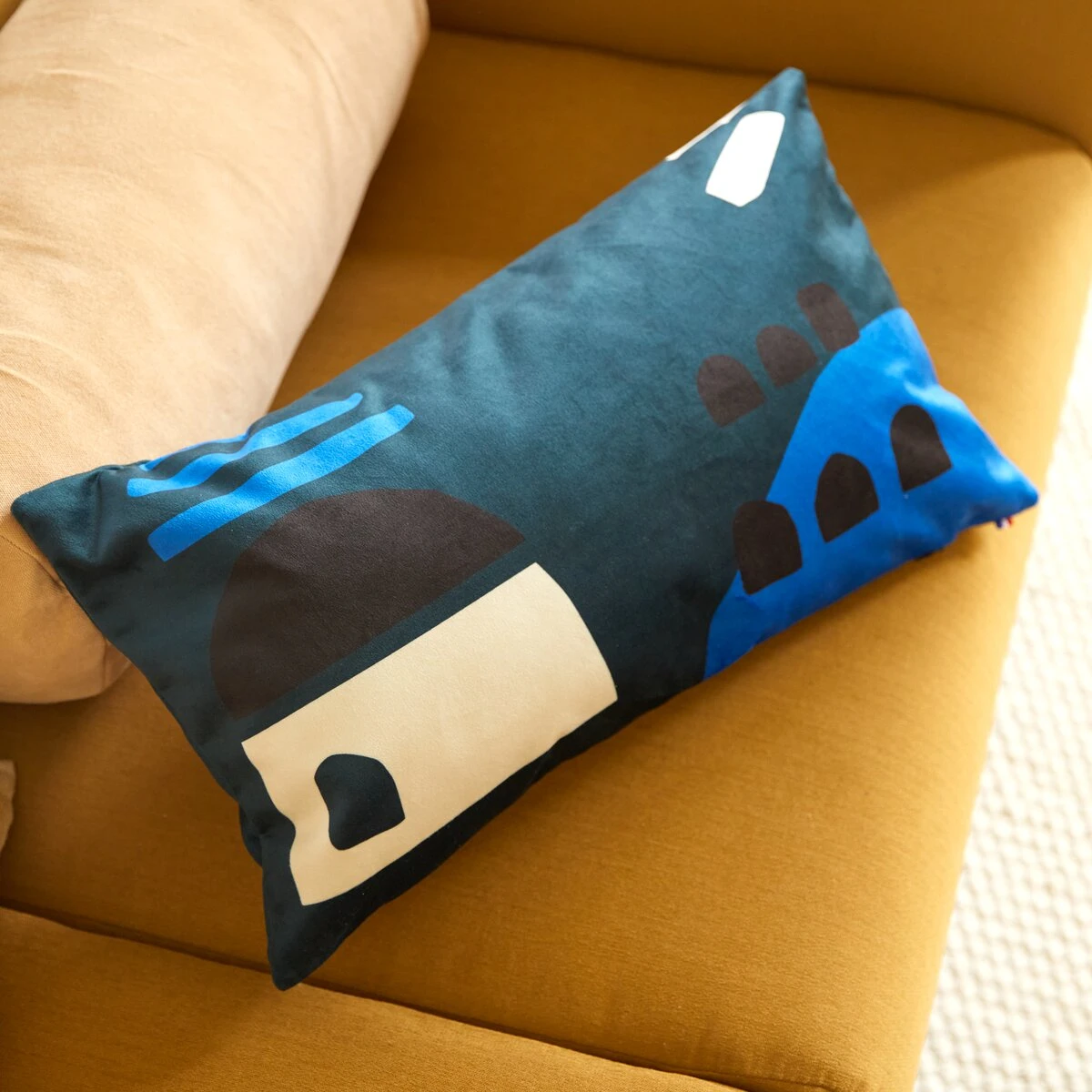 Babylone - Coussin Français 50x30 Cm, Blue – Image 3