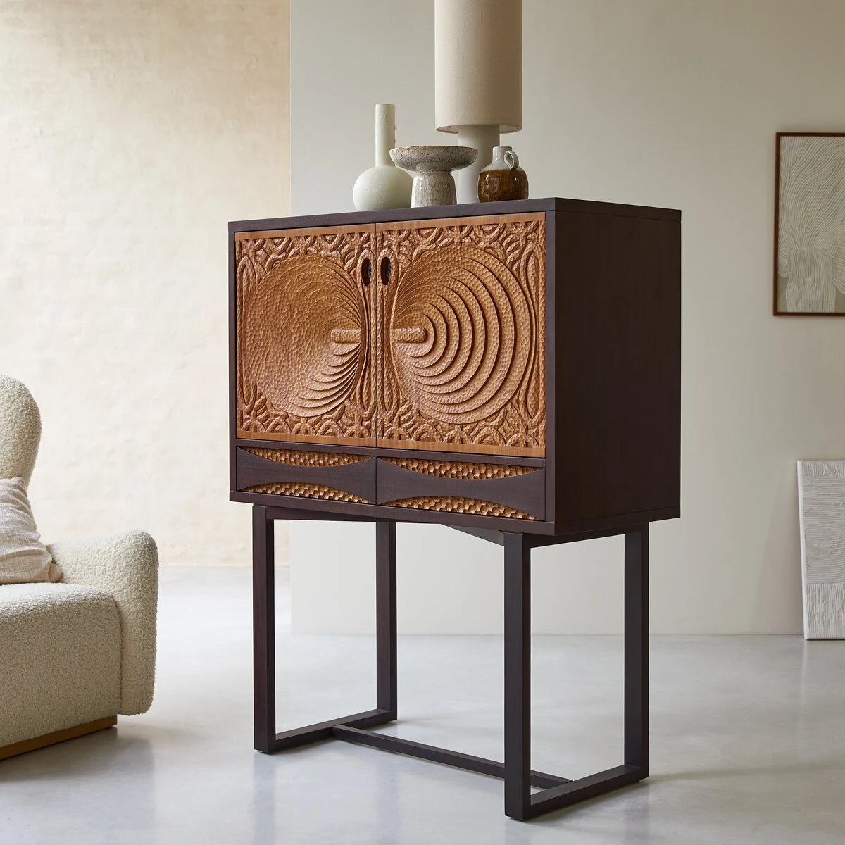 Frida - Bahut En Acajou Massif 120 Cm – Image 5