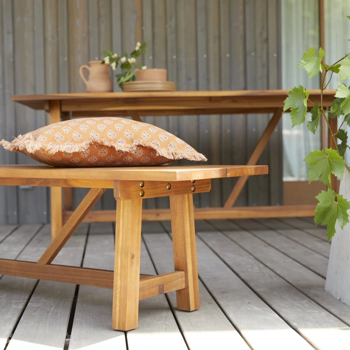 Alba - Banc De Jardin En Acacia Massif – Image 2