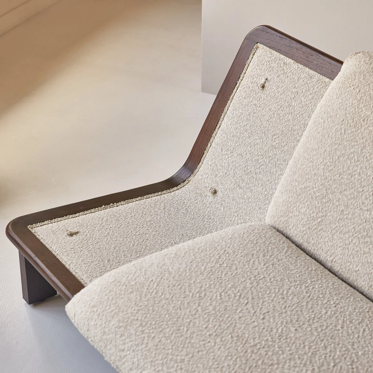 Folk - Banquette En Mindi Massif Et Tissu écru 2 Places – Image 7