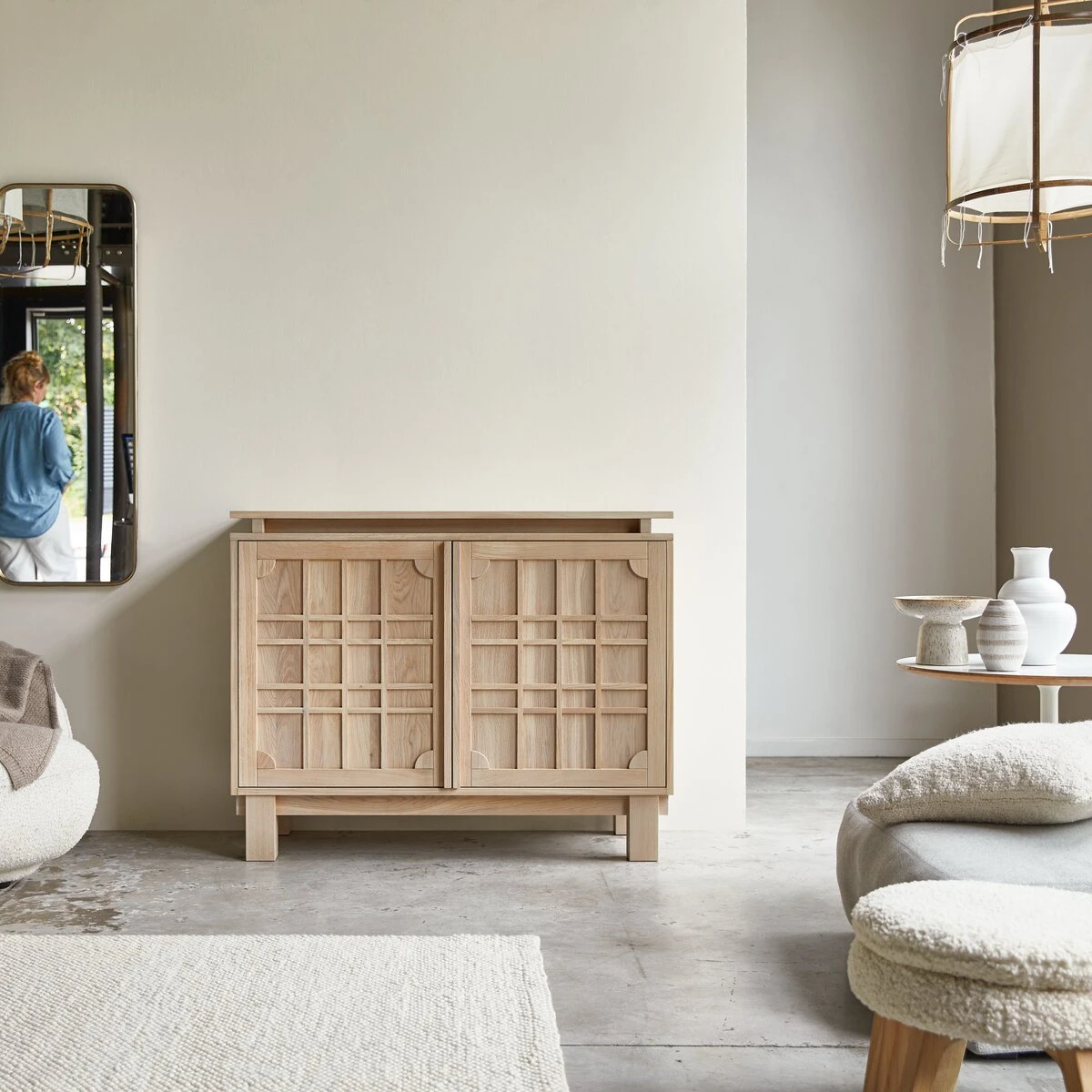 Bodi - Buffet En ChĂȘne Massif 120 Cm