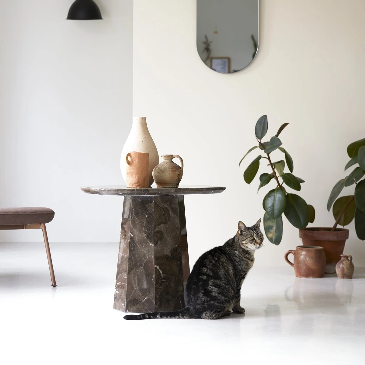 Keesog - Bout De Canapé En Marbre Brown – Image 7