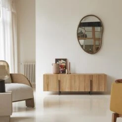 Honorine - Buffet Bas En Teck Massif 165 Cm