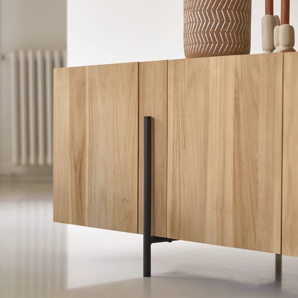 Honorine - Buffet Bas En Teck Massif 165 Cm – Image 8