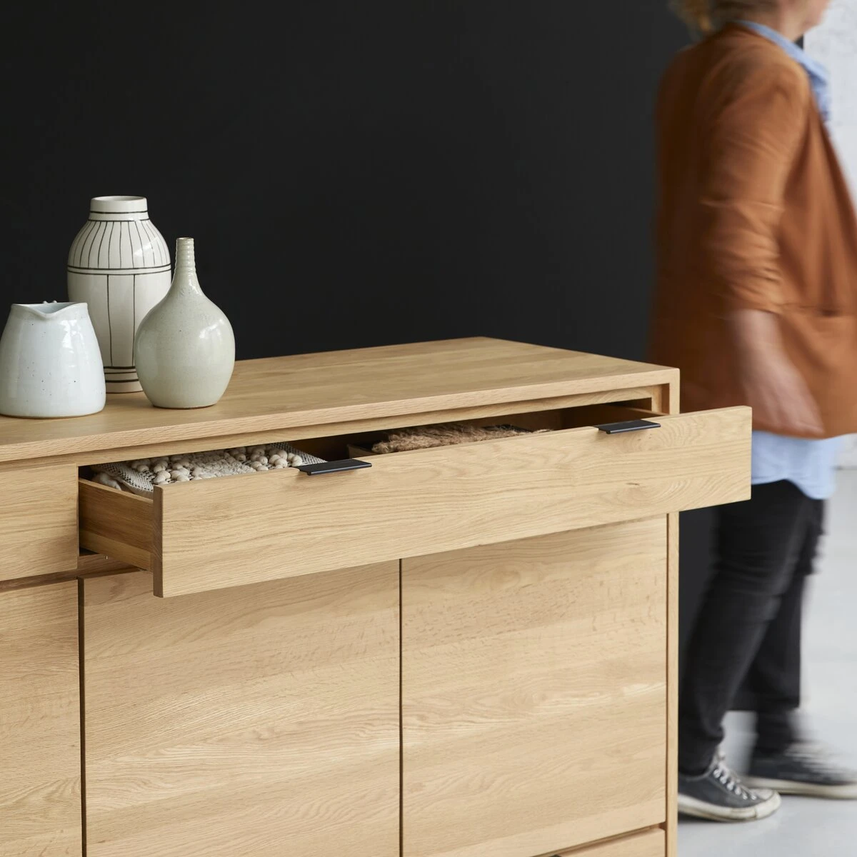 Senson - Buffet En ChĂȘne Massif 200 Cm â Image 5