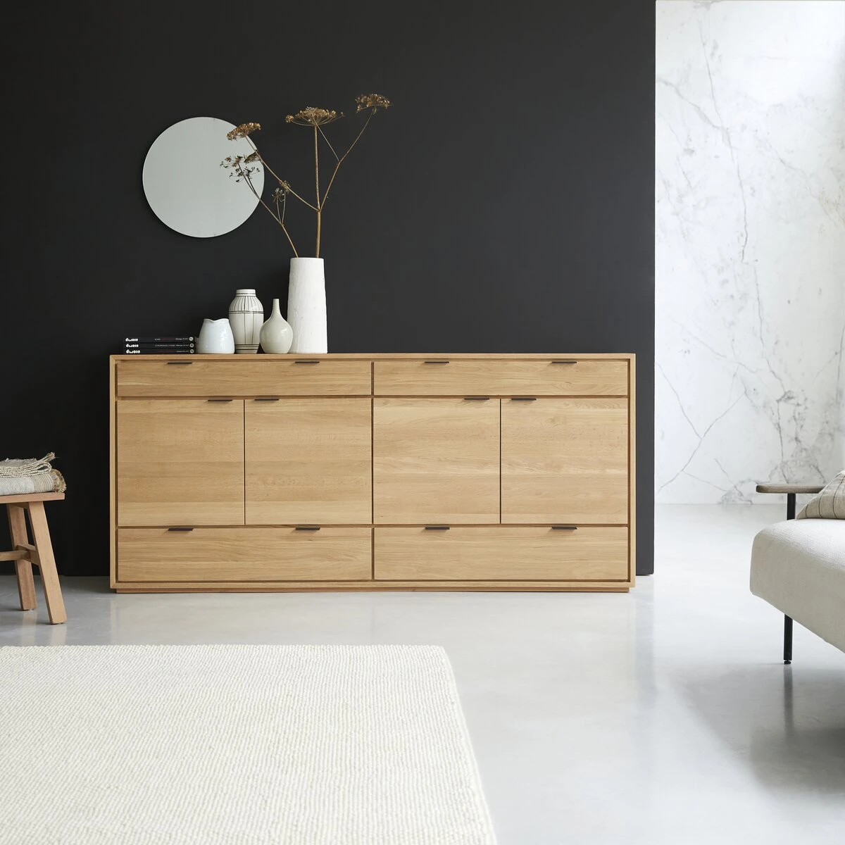 Senson - Buffet En ChĂȘne Massif 200 Cm