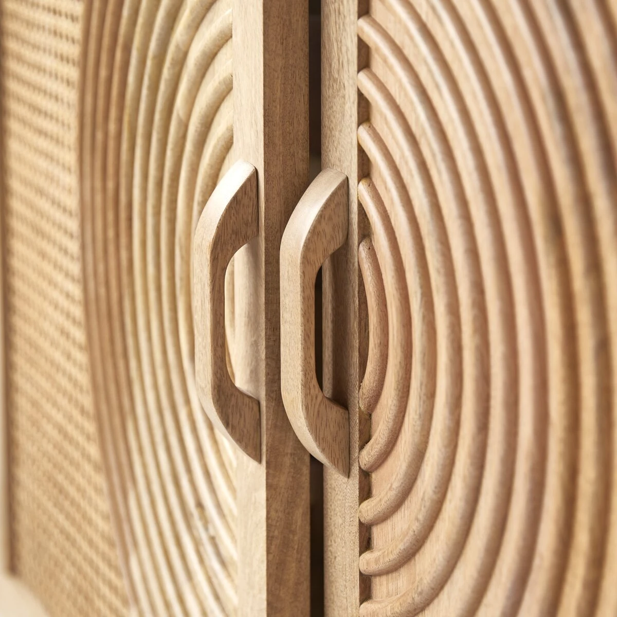 Sina - Buffet En Manguier Massif Et Rotin 115 Cm – Image 5