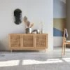 Luis - Buffet En Orme Massif Et Cannage 160 Cm