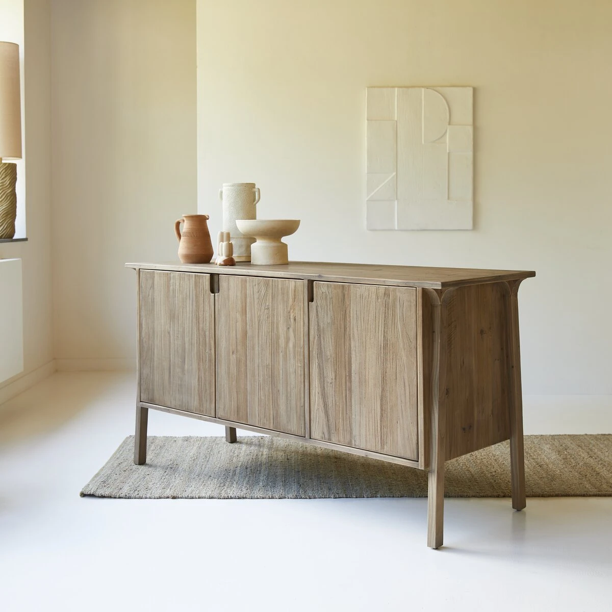 Hazel - Buffet En Pin Et Orme Massifs Recyclés 155 Cm – Image 4