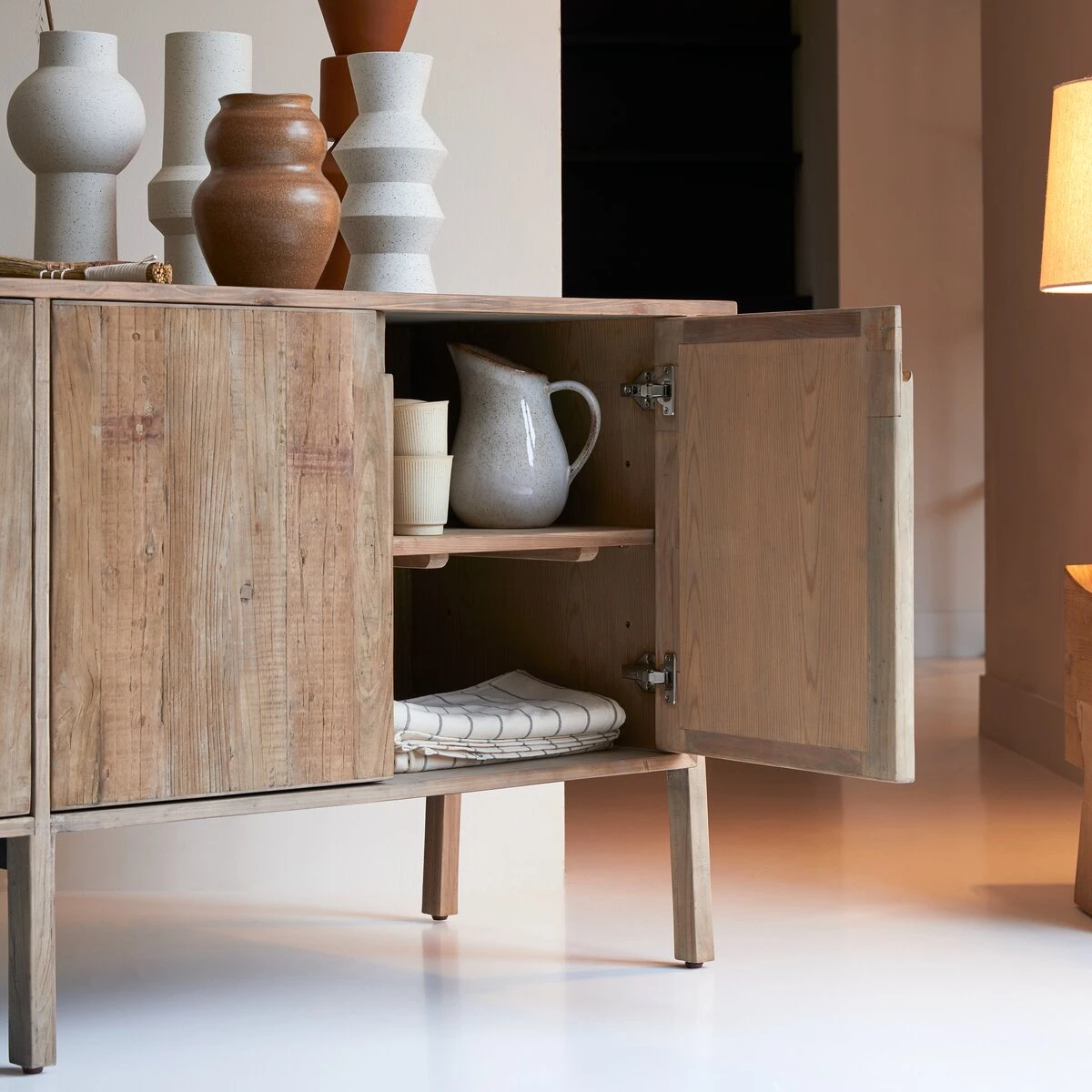 Hazel - Buffet En Pin Et Orme Massifs Recyclés 200 Cm – Image 2