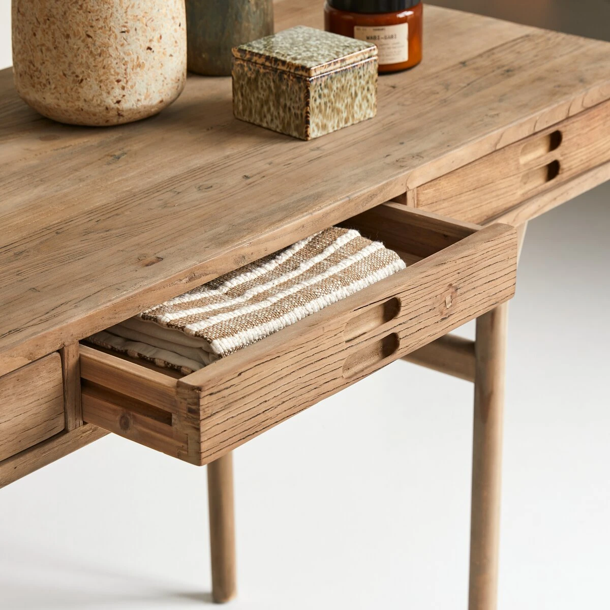 Kim - Bureau En Pin Et Orme Recyclés – Image 2