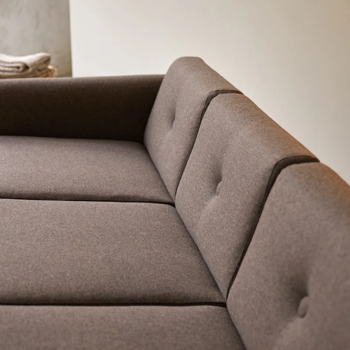 Bjorn - Canapé En Chêne Massif Et Tissu Marron 3 Places – Image 6