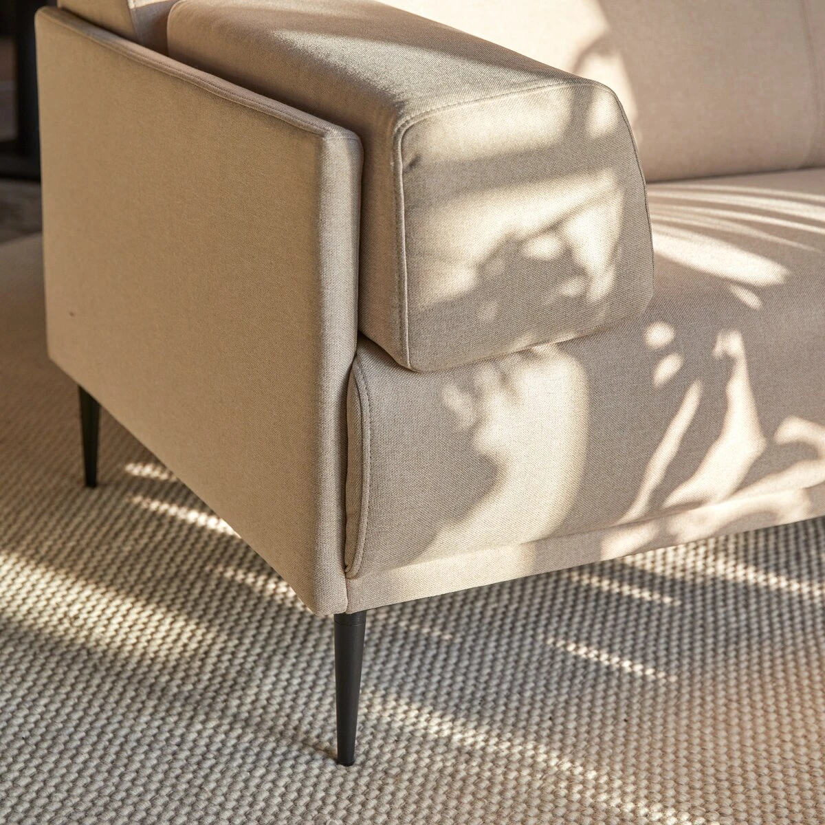 Finn - Canapé D'angle Droit En Tissu écru 270 X 180 Cm, 4 Places – Image 5