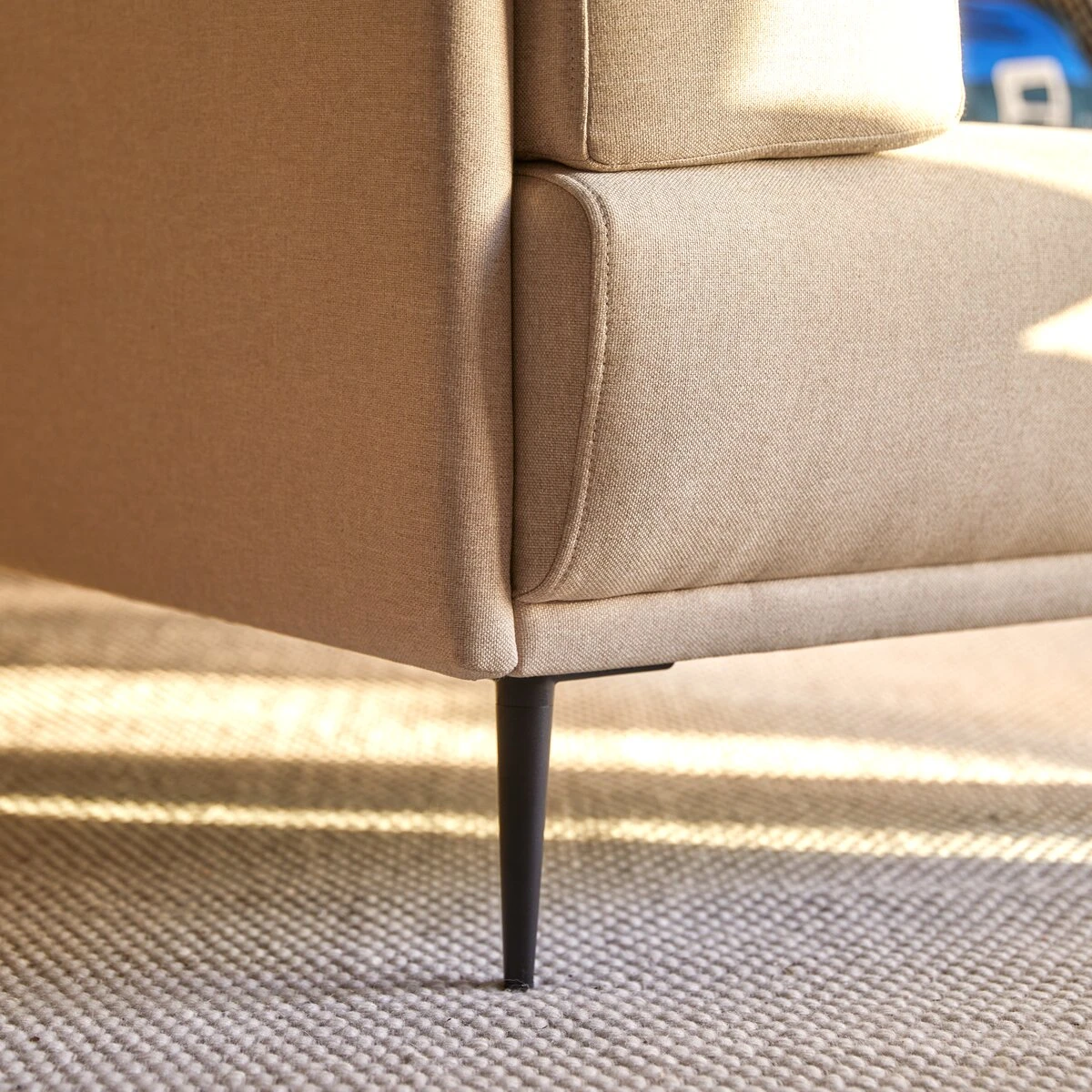 Finn - Canapé D'angle Gauche En Tissu écru 270 X 180 Cm, 4 Places – Image 7