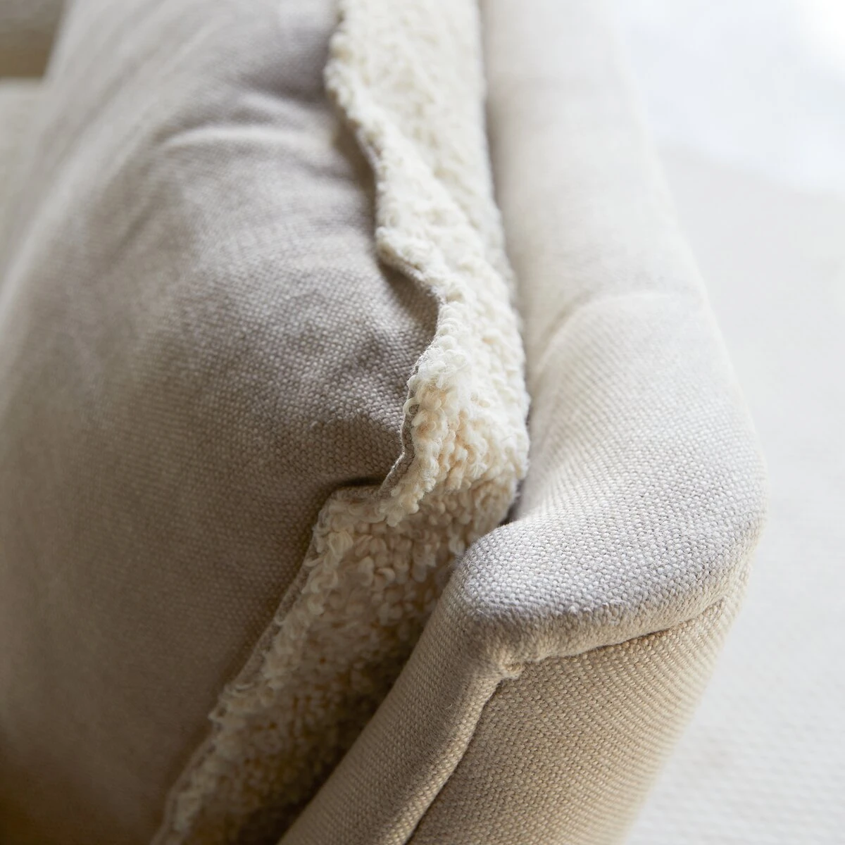 Woodnest - Canapé En Chêne Massif Et Tissu Linen 3 Places – Image 9