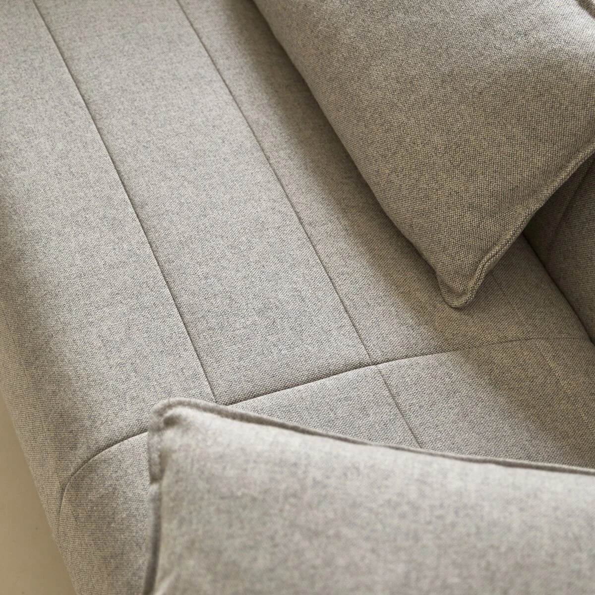 Yas - Canapé En Chêne Massif Et Tissu Gris 2 Places – Image 3