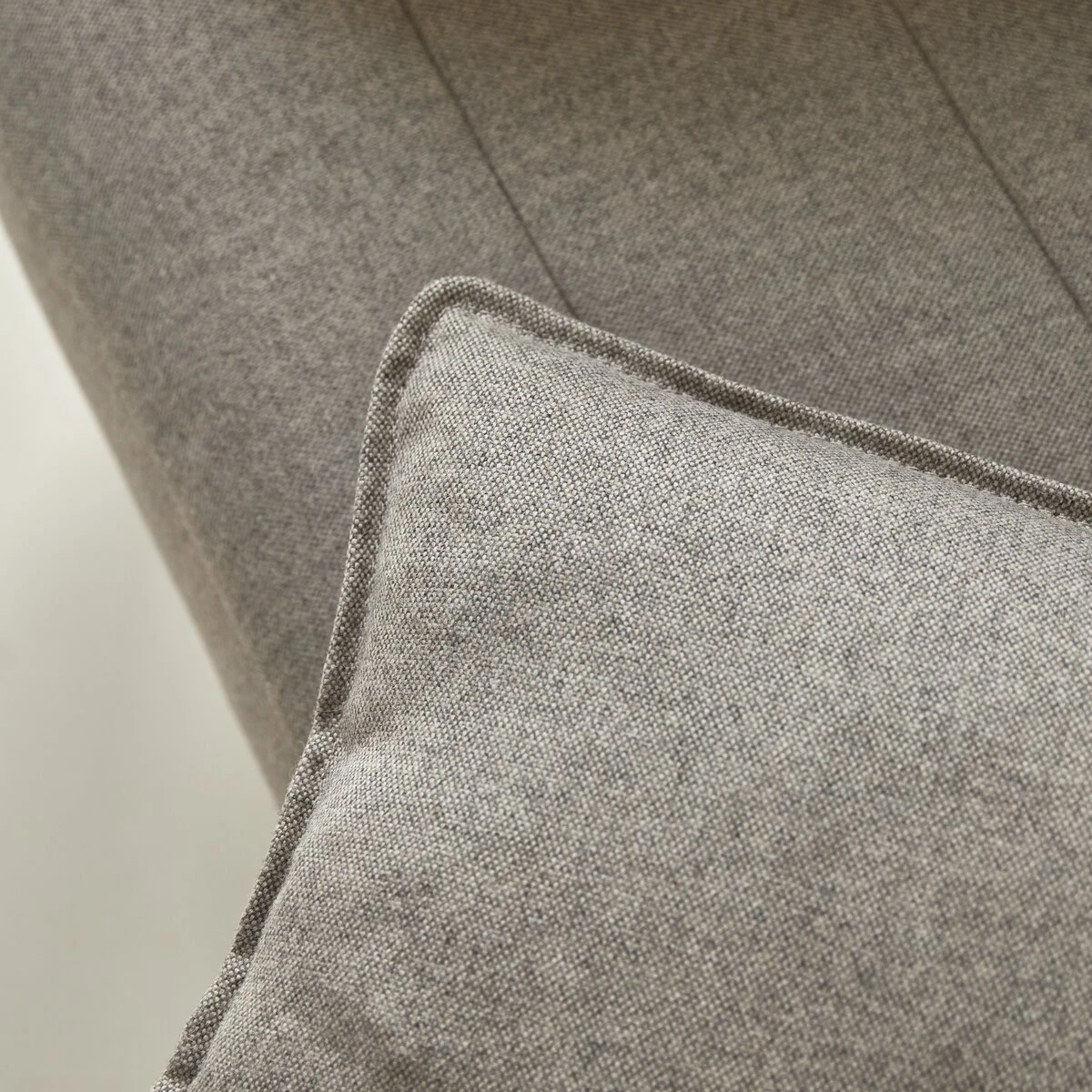 Yas - Canapé En Chêne Massif Et Tissu Gris 3 Places – Image 3