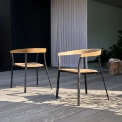 Arco - Chaise De Jardin En Teck Massif Et Aluminium