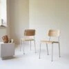 Mio - Chaise En Frêne Et Métal White