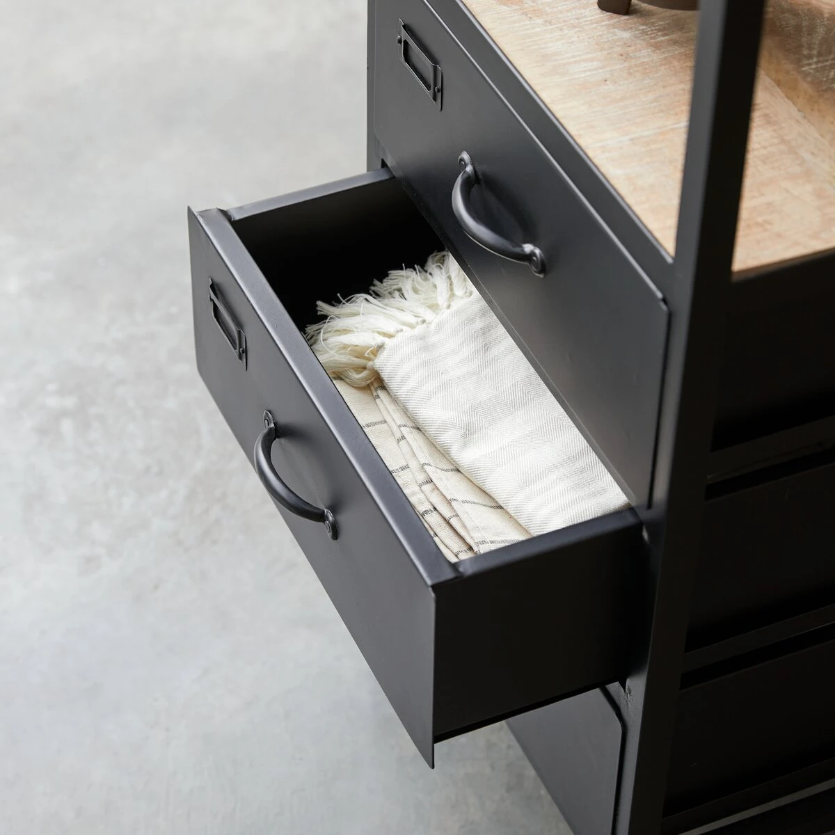 Industriel - Colonne De Salle De Bain En Manguier Et Métal – Image 2