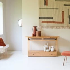 Clovis - Console 1 Tiroir En Chêne Massif