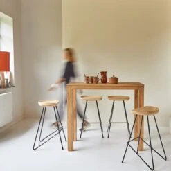 Eden - Table De Bar En Chêne Massif 2-4 Pers