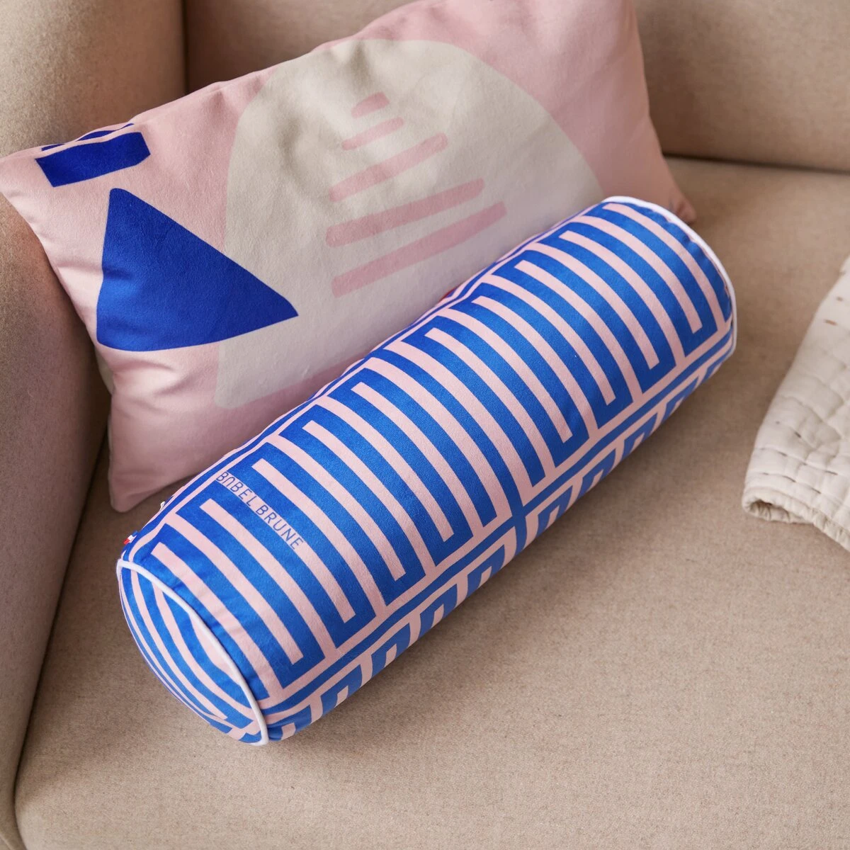 Elios - Coussin Traversin Français 40x15 Cm, Blue – Image 2