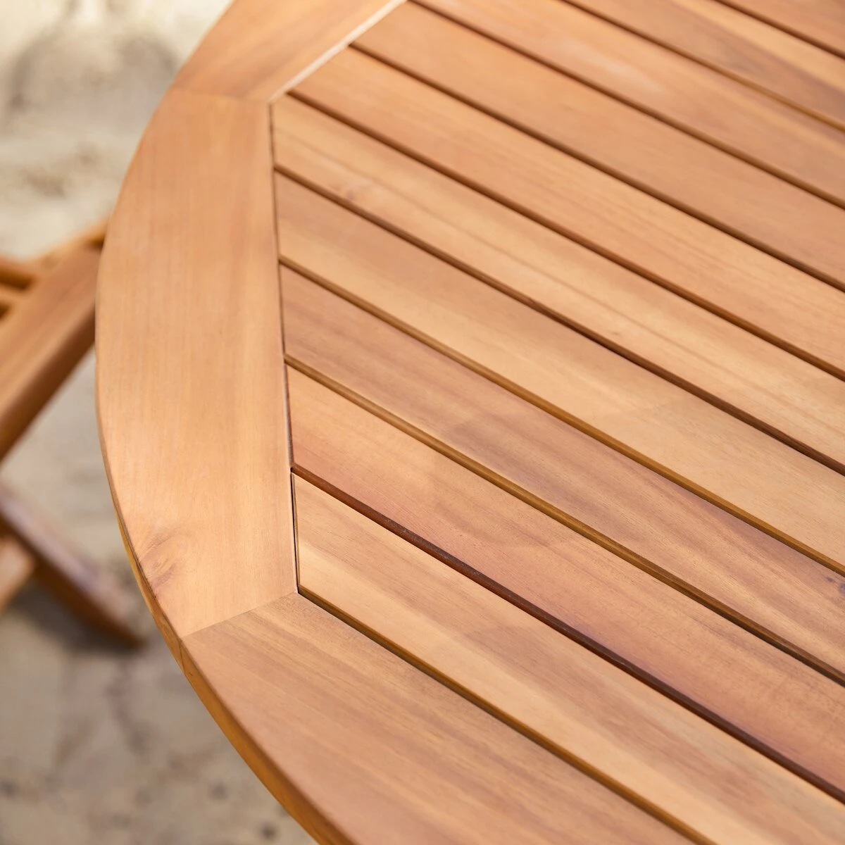 Capri - Ensemble De Jardin Ovale En Acacia Massif 4 Chaises – Image 6