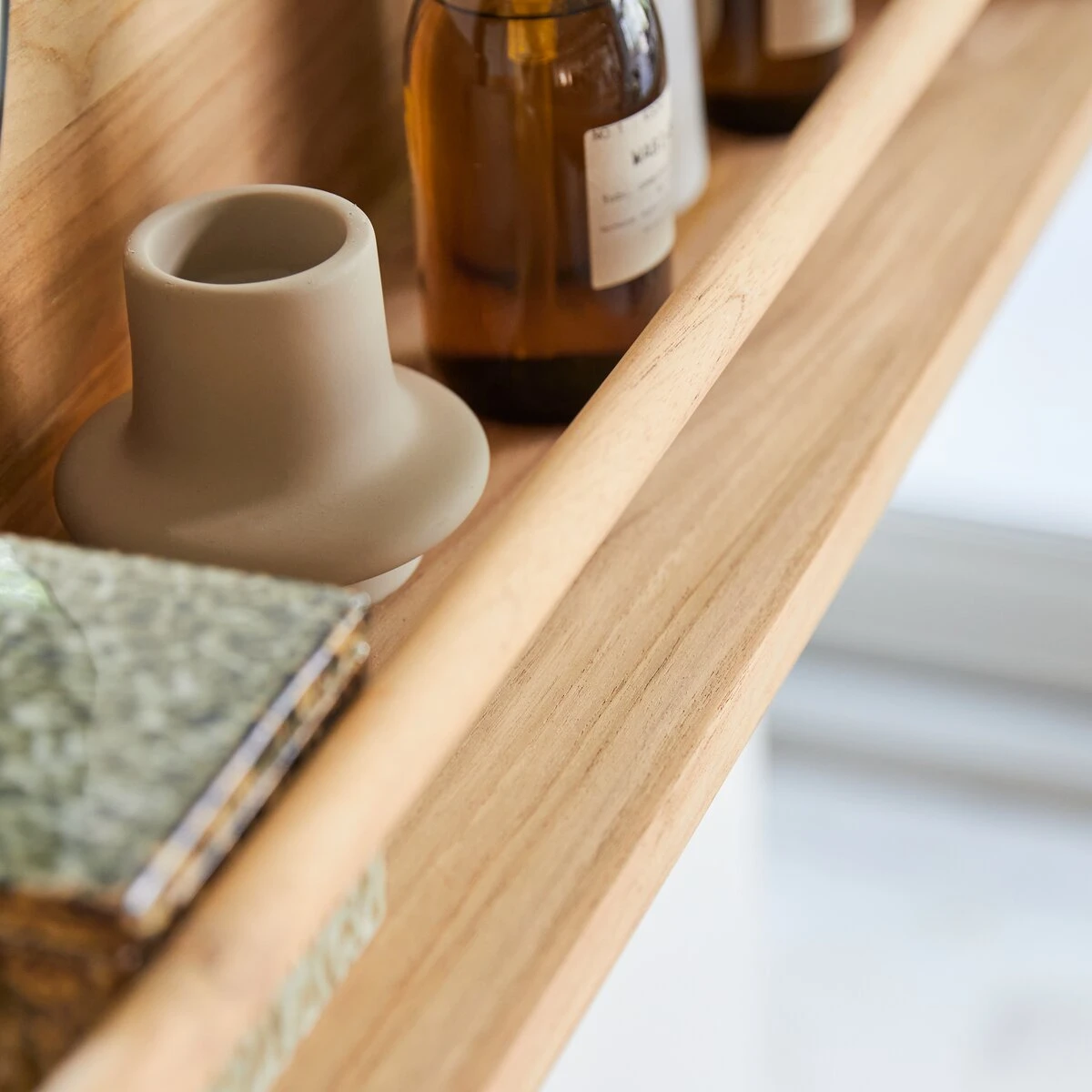 Ugo - Etagère De Salle De Bain En Teck Massif 100 Cm – Image 3