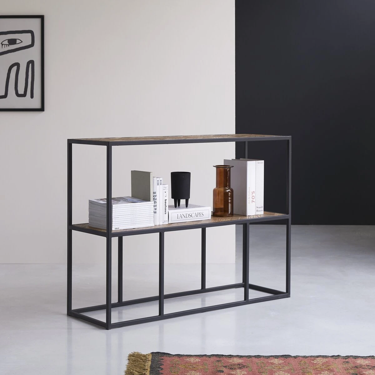 Isak - Etagère En Orme Massif Et Métal – Image 4