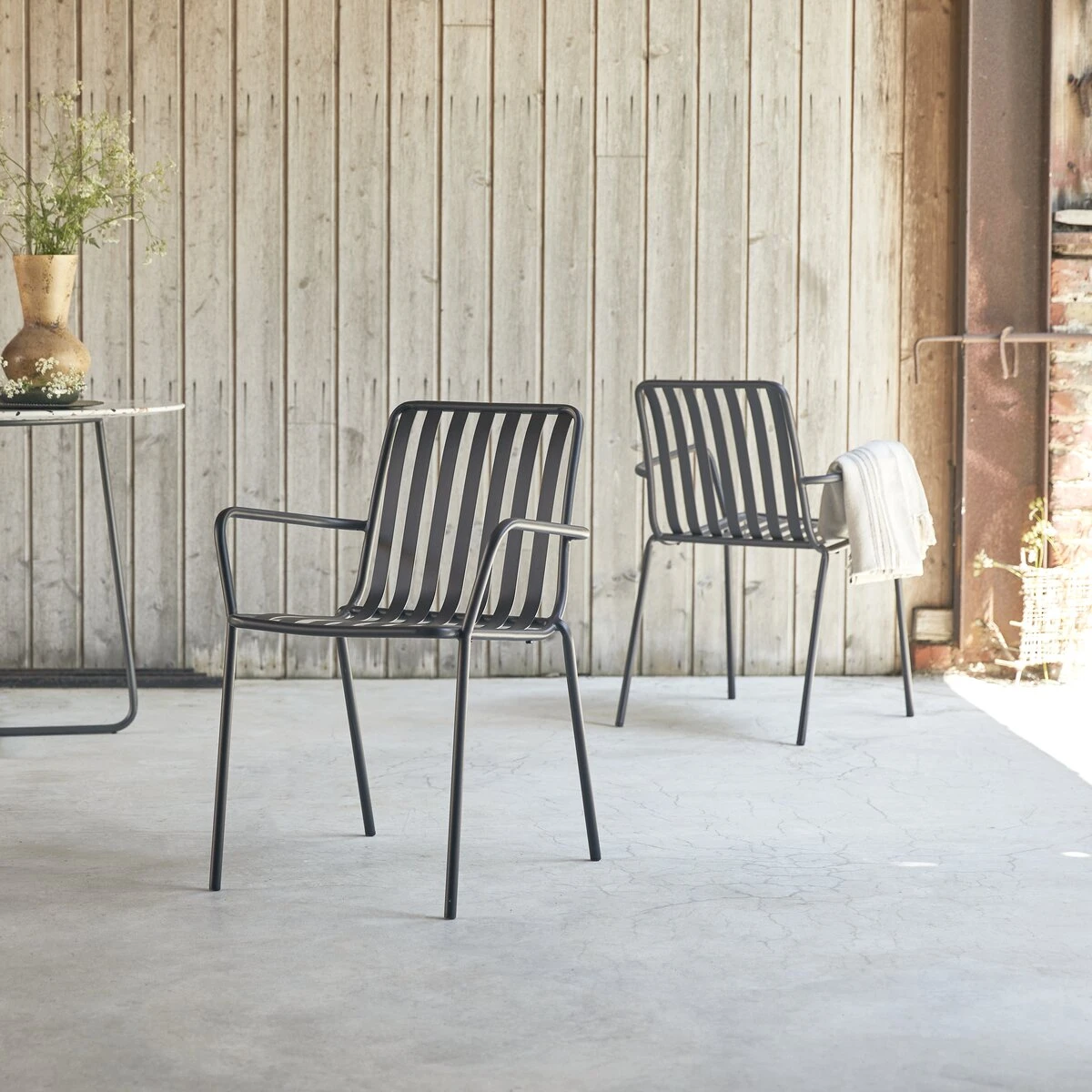 Gaby - Fauteuil De Jardin En Métal Black