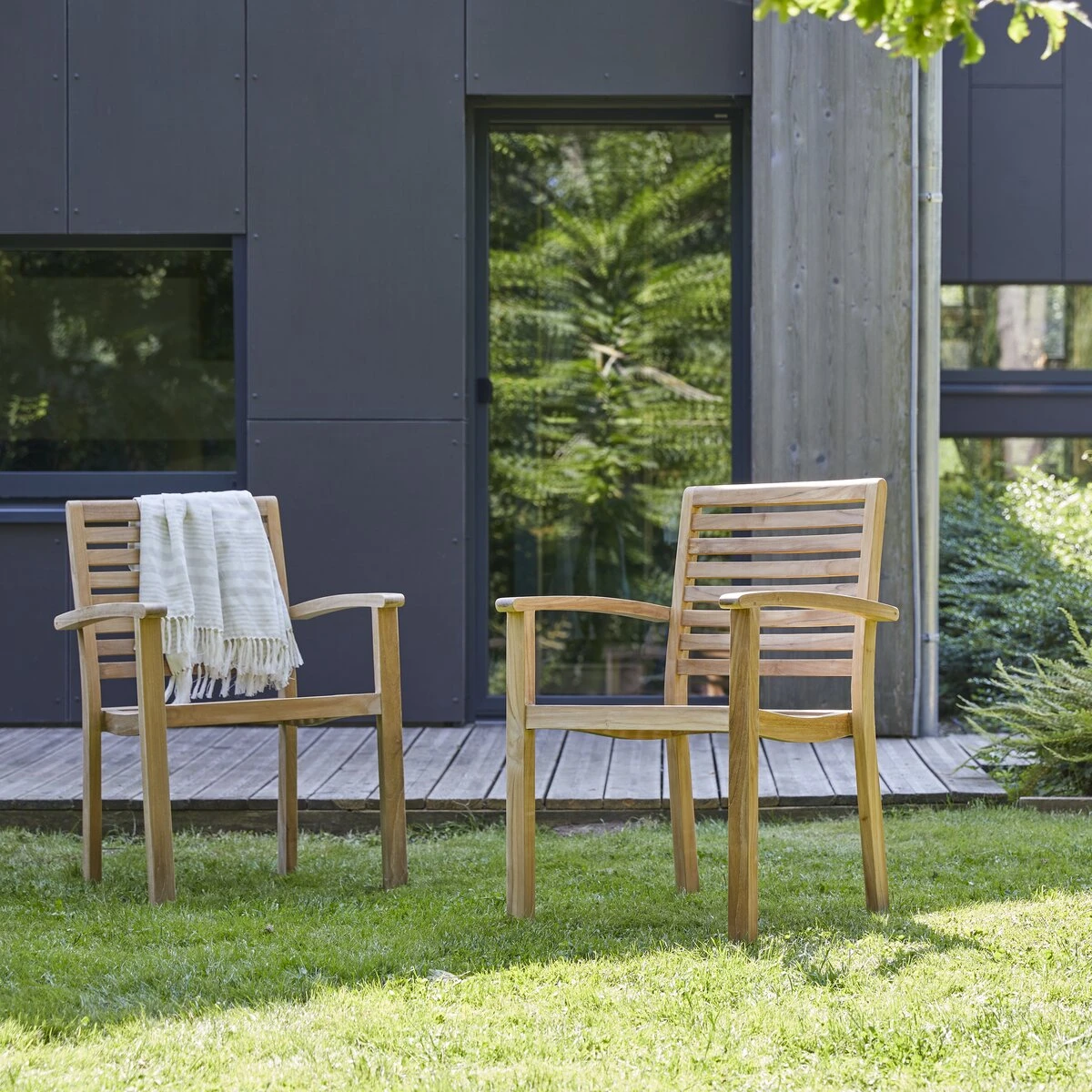 Andria - Fauteuil De Jardin En Teck Massif – Image 2