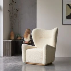 Sherpa - Fauteuil En ChĂŞne Massif Et Tissu
