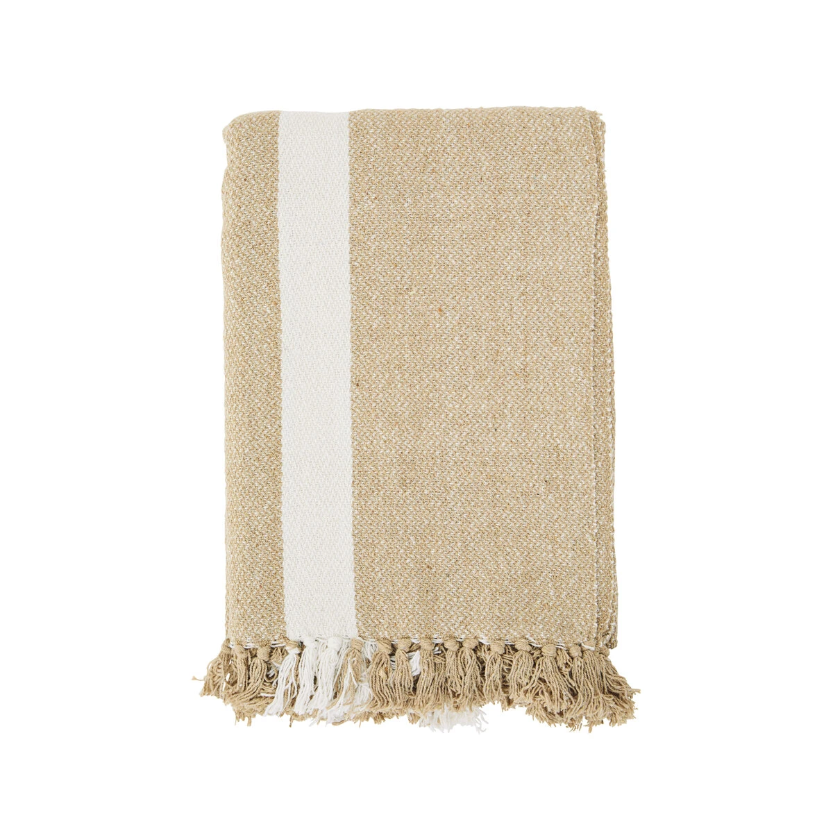 Kapra - Plaid En Coton Recyclé, Sand