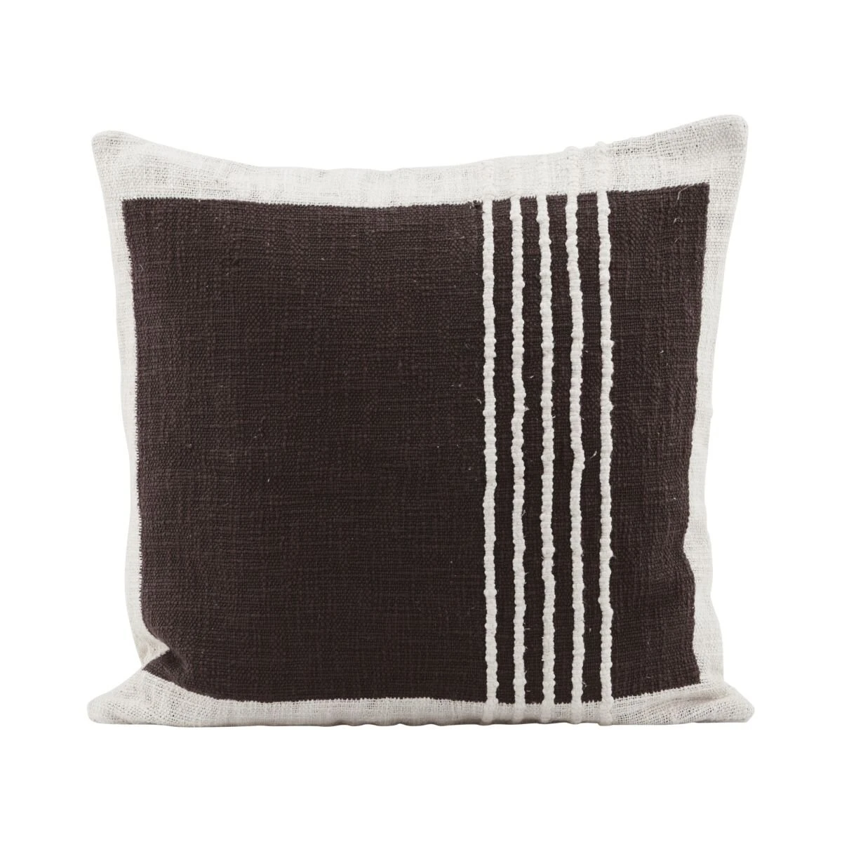 Yarn - Housse De Coussin En Coton 50x50 Cm, Brown