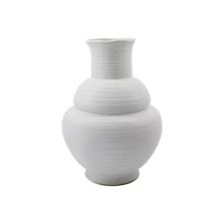 Liva - Vase En Grès, White