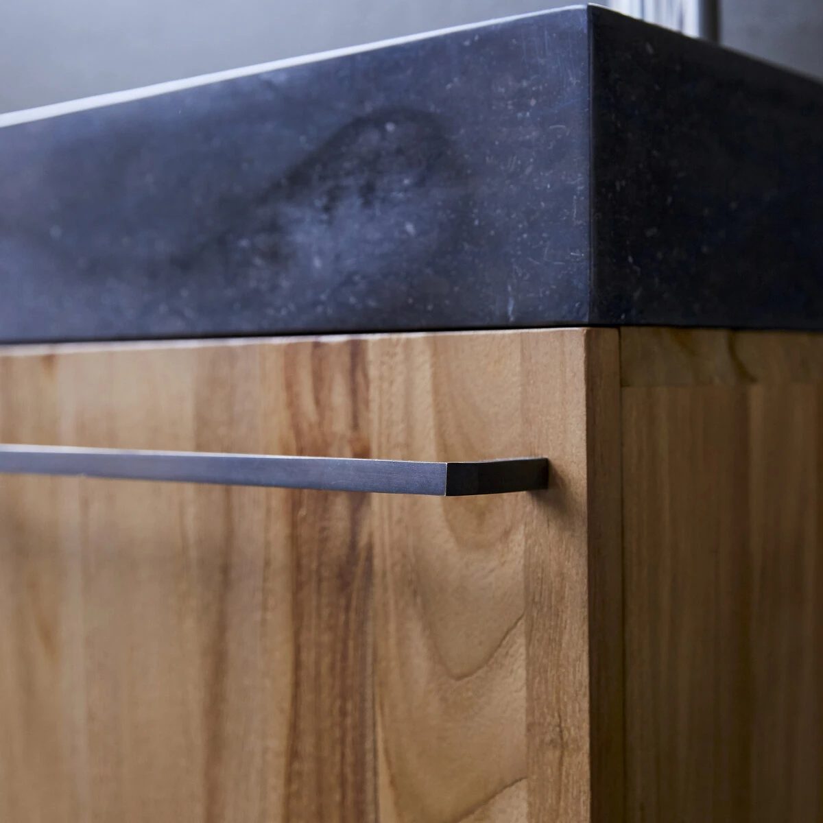 Stelle - Meuble Lave Main En Teck Massif Et Marbre Black – Image 6