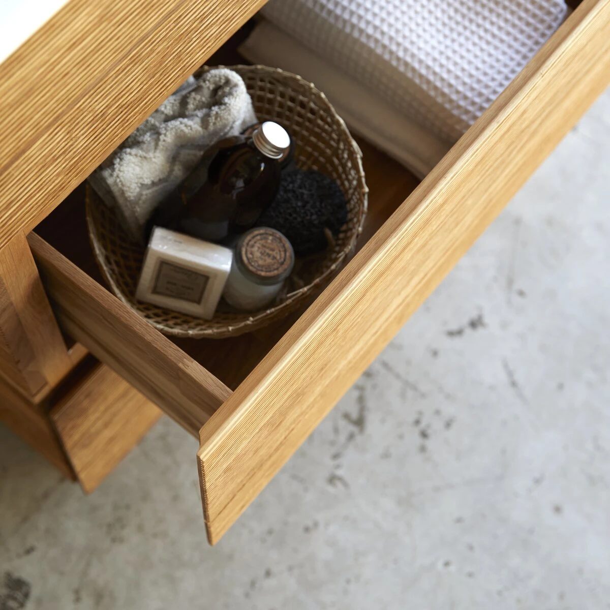 Karl - Meuble Salle De Bain En Chêne Massif Et Céramique 120 Cm – Image 7
