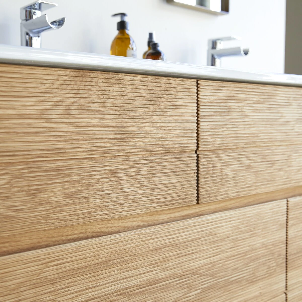 Karl - Meuble Salle De Bain En Chêne Massif Et Céramique 120 Cm – Image 8