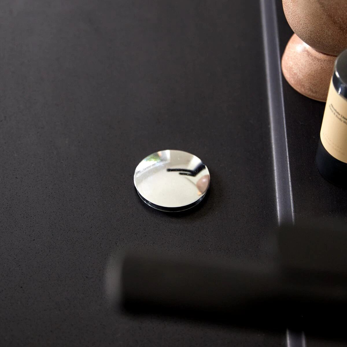 Easy - Meuble Salle De Bain En ChĂȘne Massif Et Pierre De Lave 120 Cm â Image 7