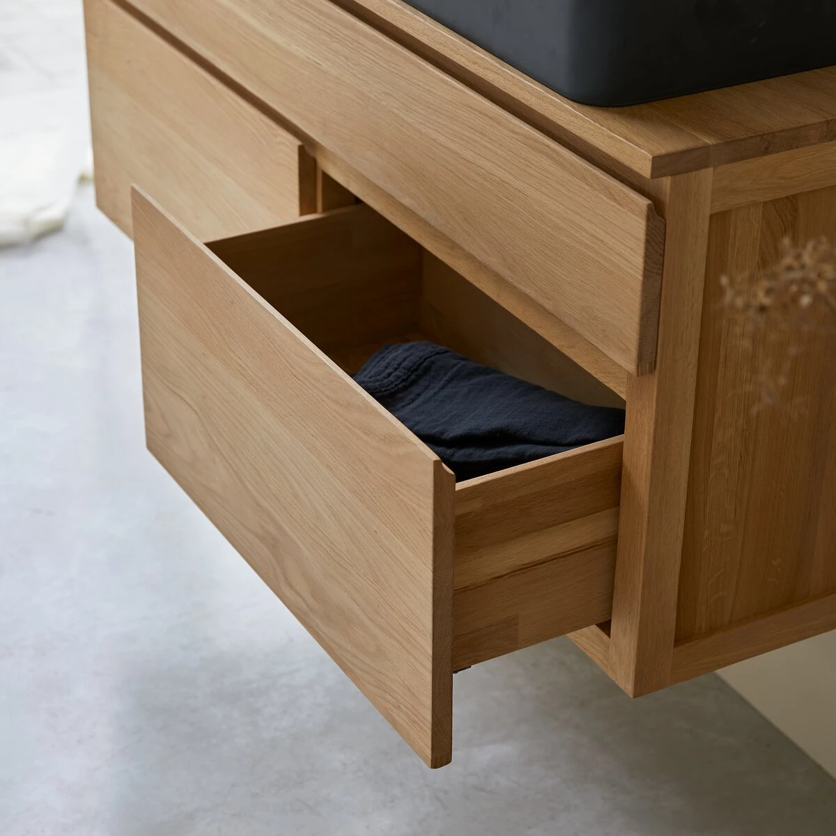 Jacob - Meuble Sous Vasque En ChĂȘne Massif 120 Cm â Image 5