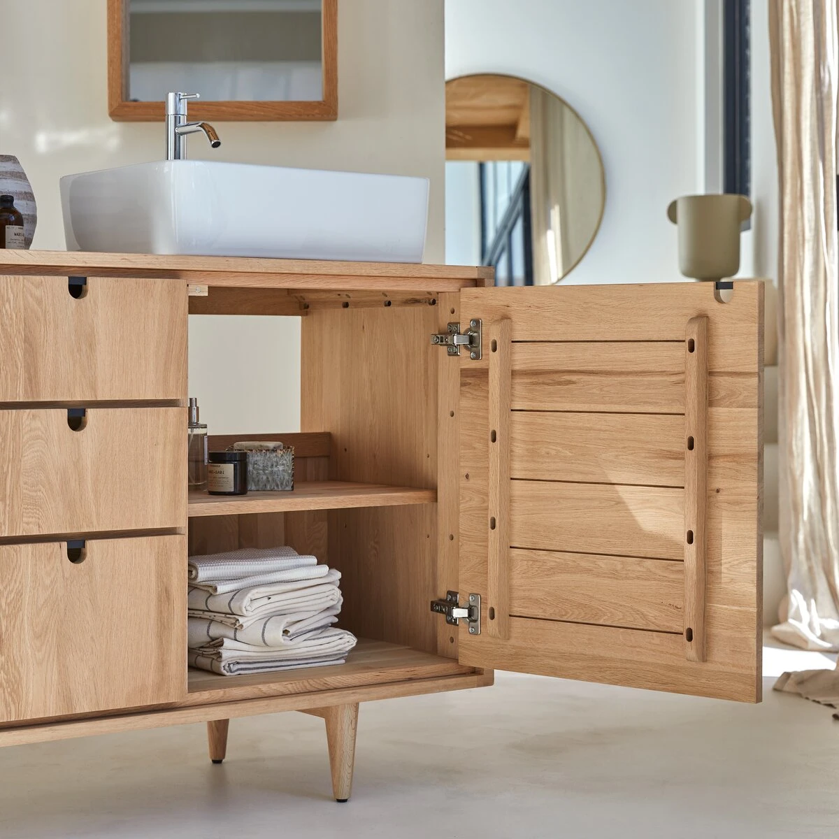 Jonàk - Meuble Sous Vasque En Chêne Massif 145 Cm – Image 6