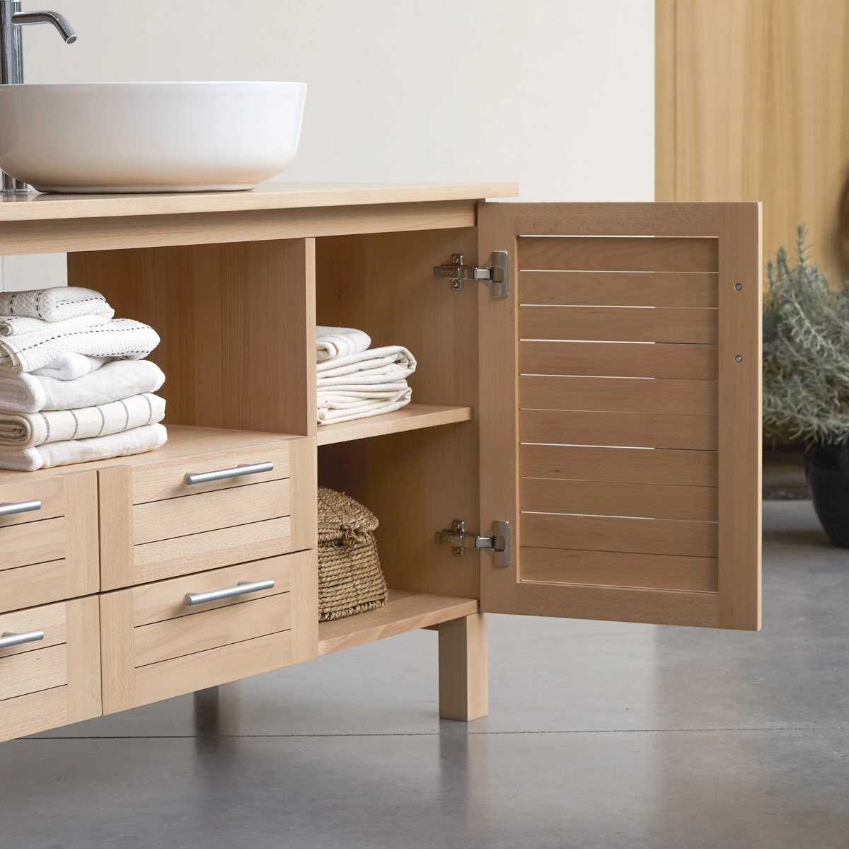 Soho - Meuble Sous Vasque En HĂȘtre Massif 165 Cm â Image 2