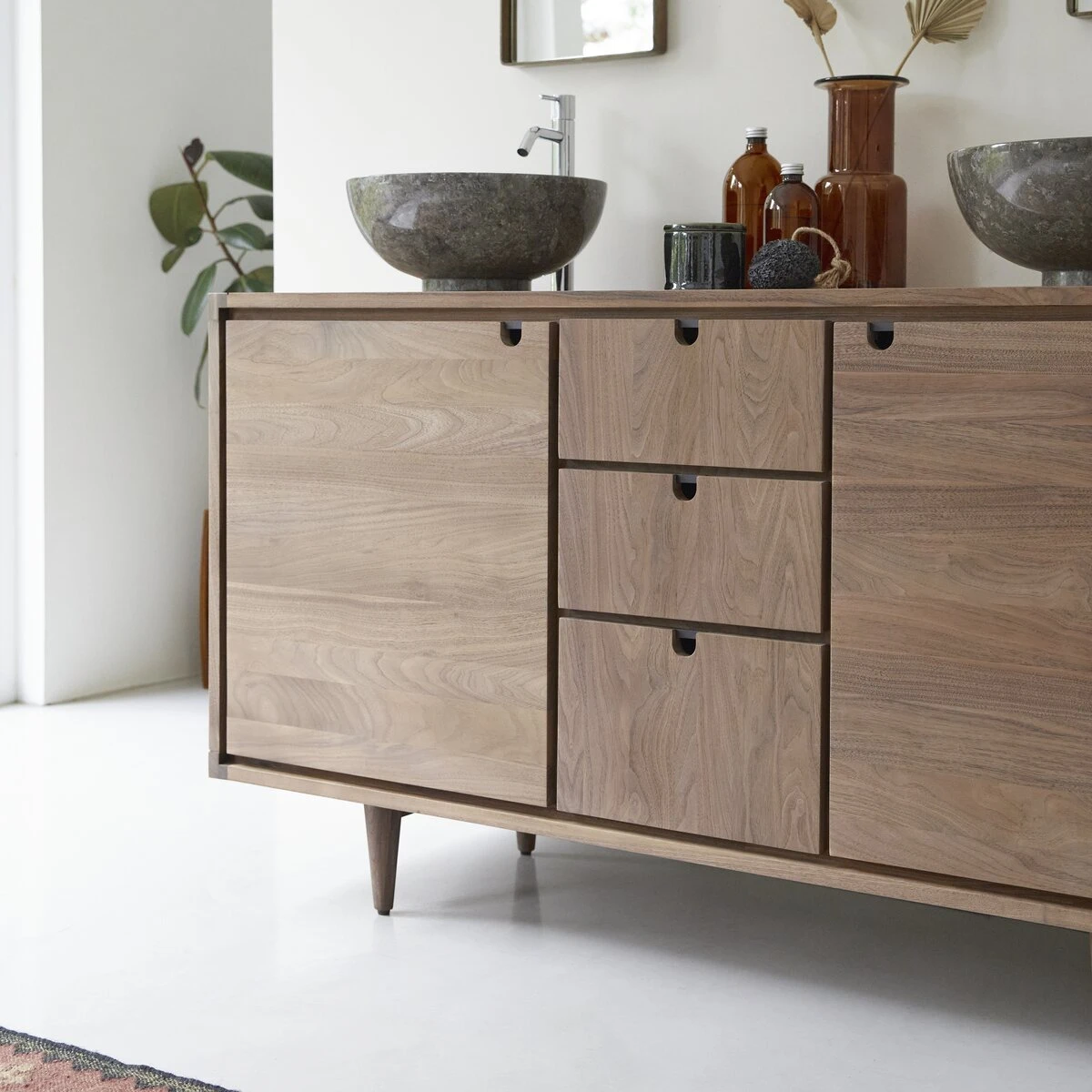 Jonà k - Meuble Sous Vasque En Noyer Massif 145 Cm – Image 7