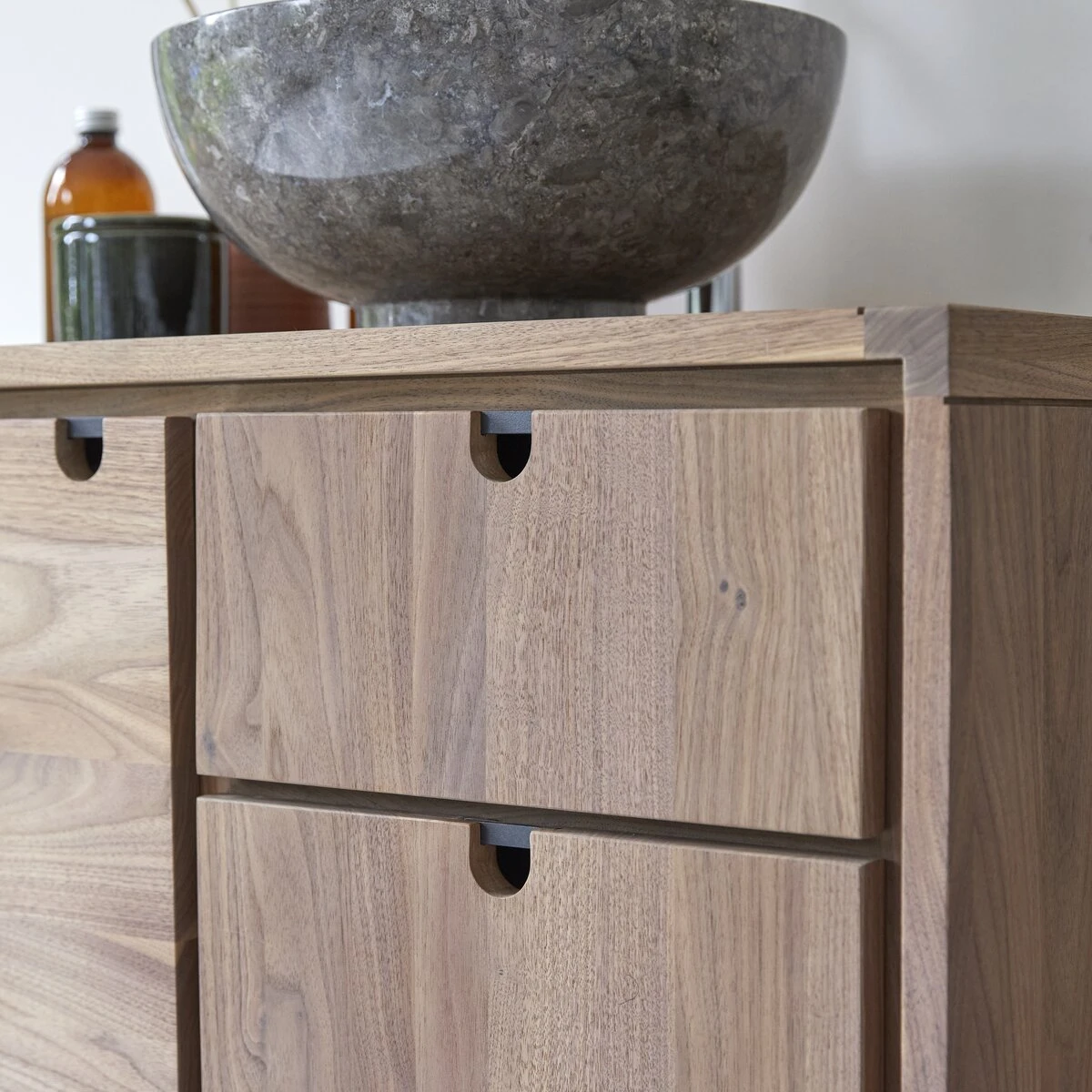 Jonà k - Meuble Sous Vasque En Noyer Massif 95 Cm – Image 8