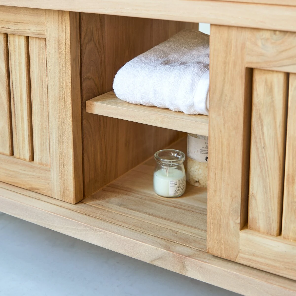 Colonial - Meuble Sous Vasque En Teck Massif 120 Cm – Image 5