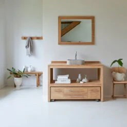 Layang - Meuble Sous Vasque En Teck Massif 120 Cm