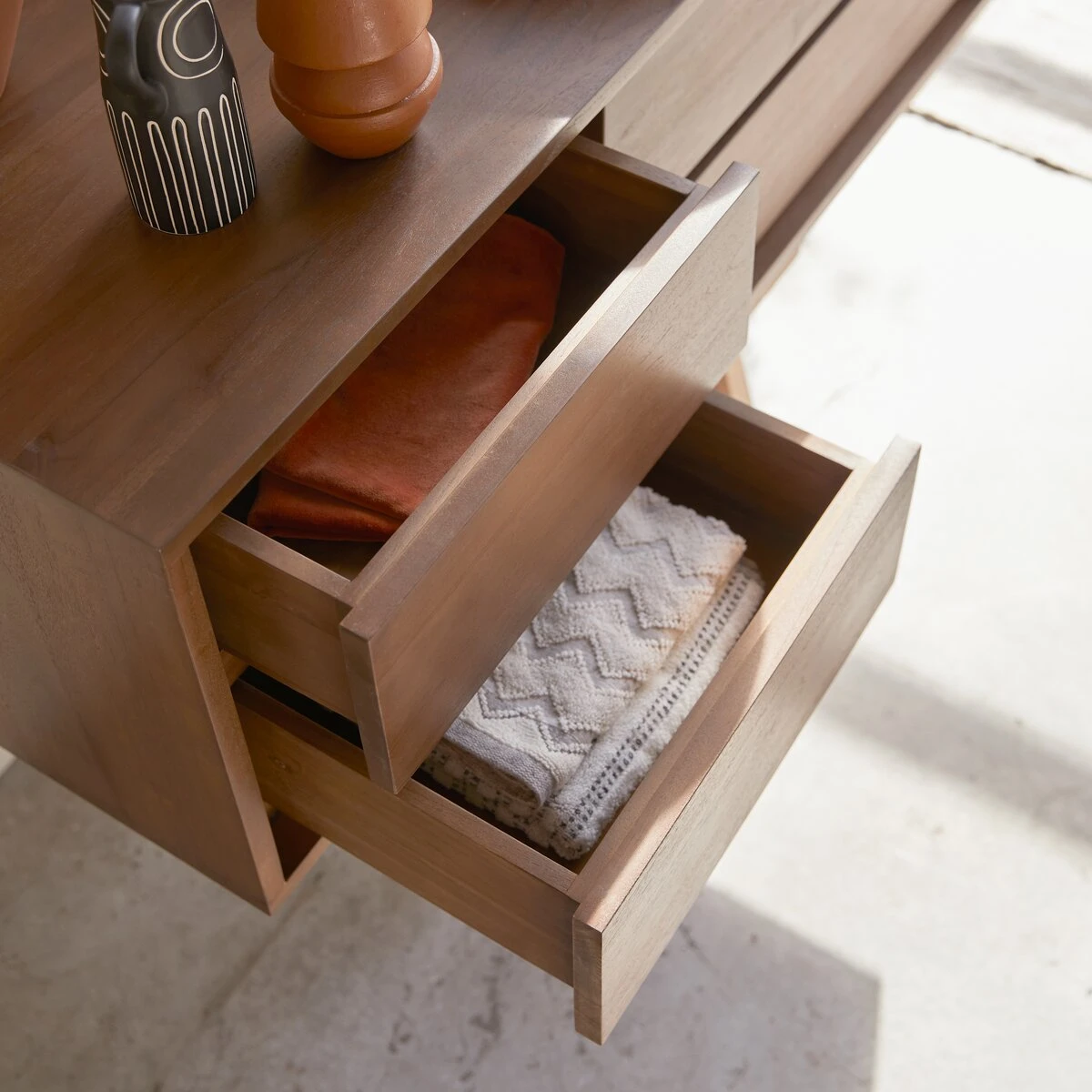 Parker - Meuble Sous Vasque En Teck Massif Recyclé 120 Cm – Image 6